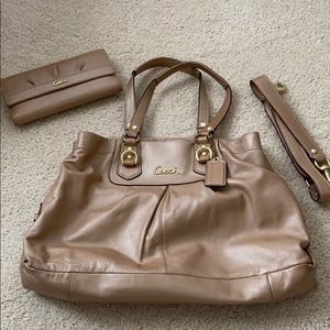 Coach Champagne Shimmer Purse & Wallet